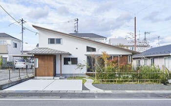  大らかな1.5階建ての家